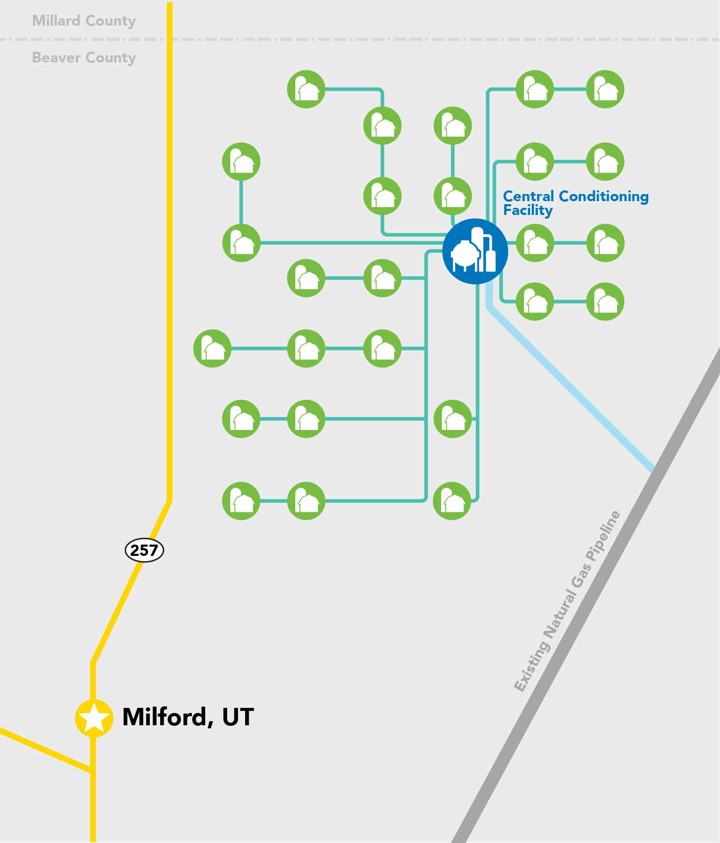 Milford Utah map
